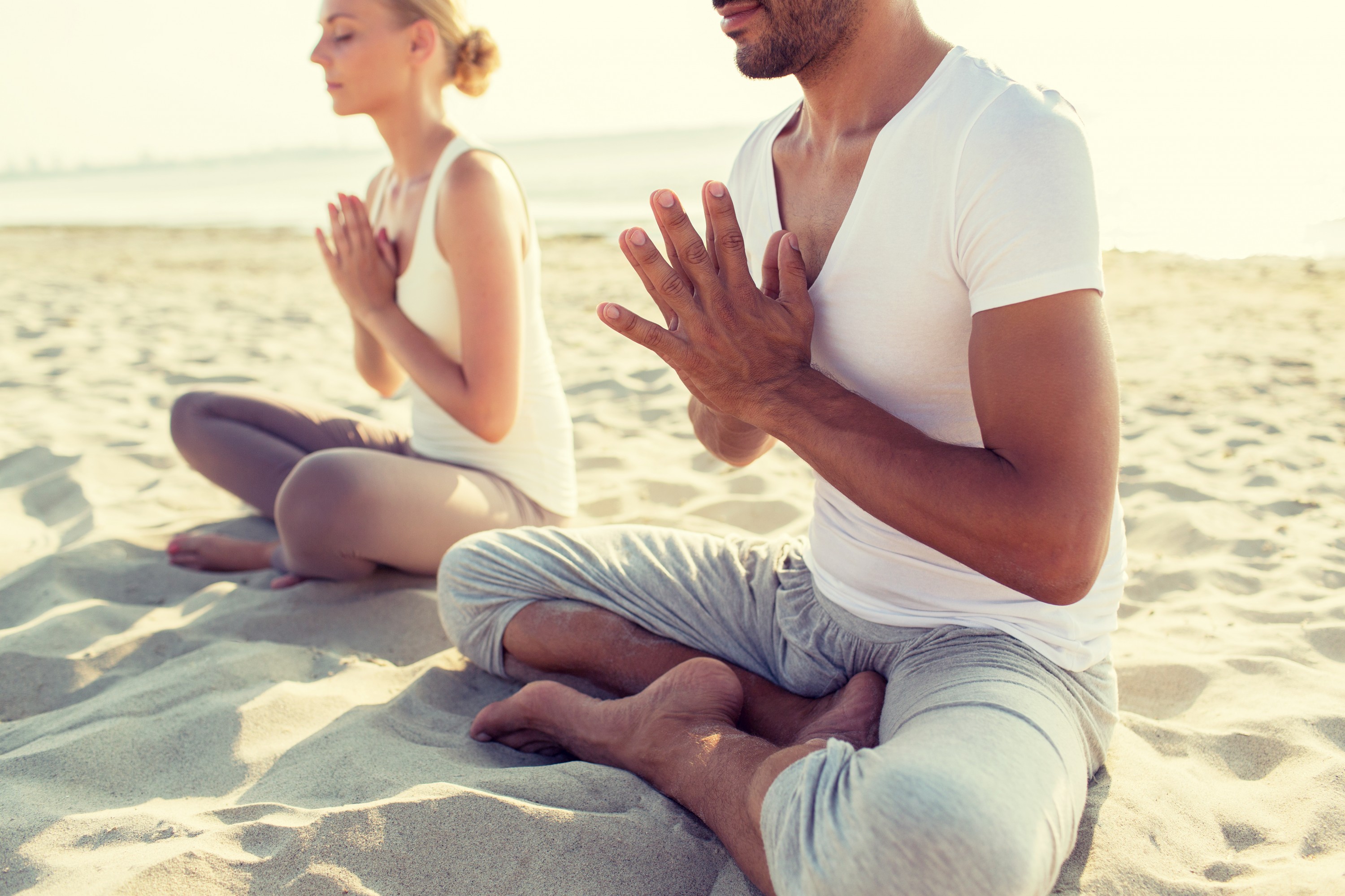 Tranquil Yoga on beach